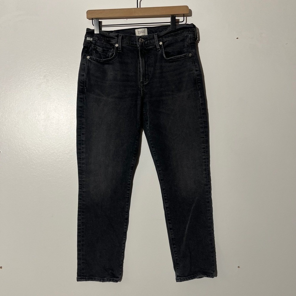 Citizens of Humanity Ella Skinny Slim Fit Washed Black Denim Jeans Women Size 28